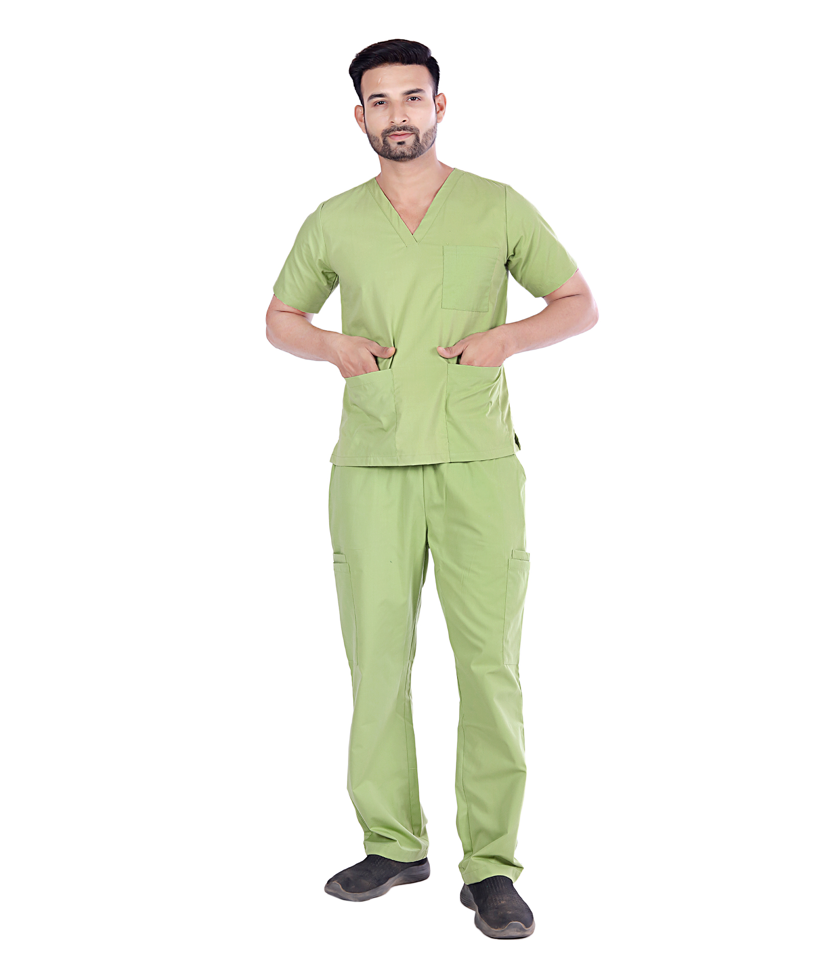 D’Healing Hues Unisex Medical Scrubs (Leaf Green)