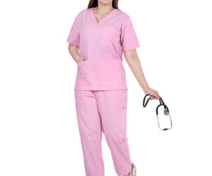 Women’s Classic Fit Non Stretch Scrubs - Soft Pink