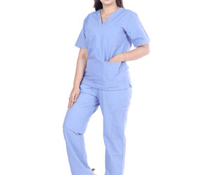 Women’s Classic Fit Non Stretch Scrubs - Light Sky
