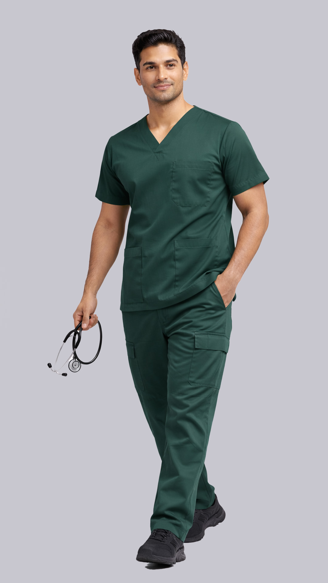Men's Kinetiq 4-Way Scrubs - Dark Green