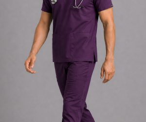 Men's Kinetiq 4-Way Scrubs - Wine