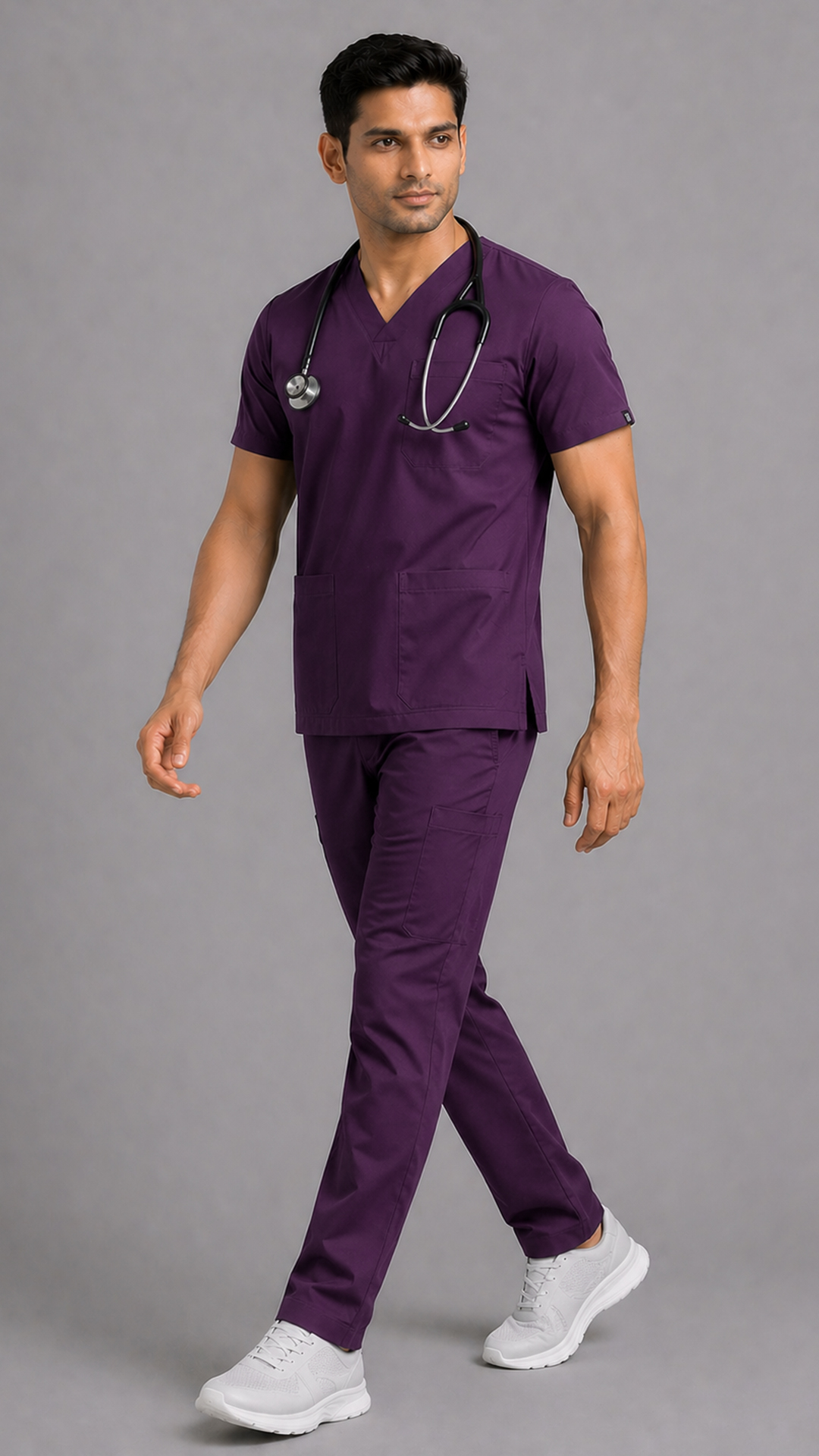 Men's Kinetiq 4-Way Scrubs - Wine