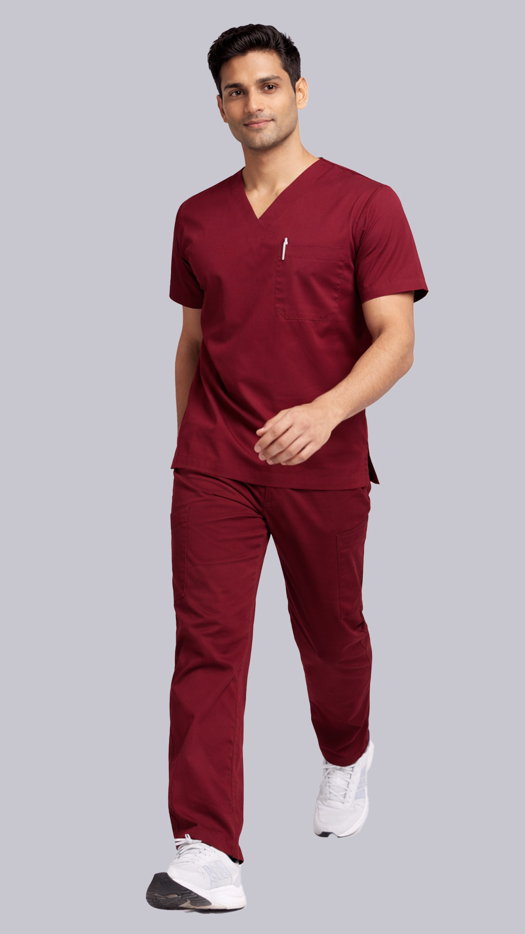 Men's Kinetiq 4-Way Scrubs - Fin Maroon
